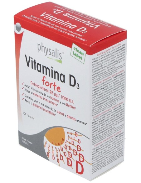 Vitamina D3 Forte 100Cap. de Physalis