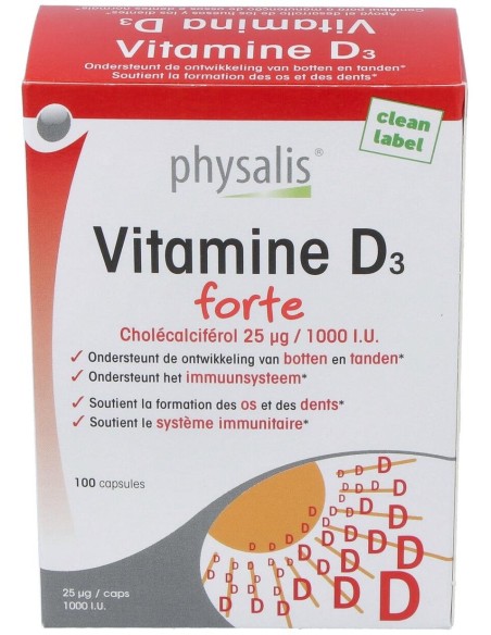 Vitamina D3 Forte 100Cap. de Physalis