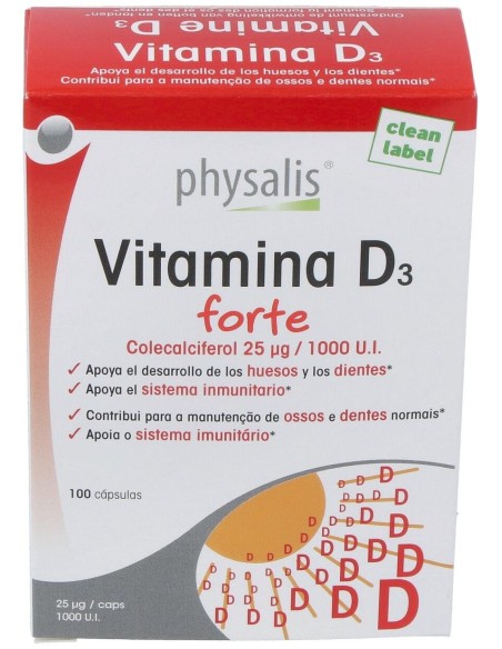 Vitamina D3 Forte 100Cap. de Physalis