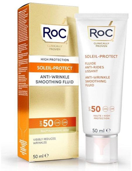 Roc Sol Fluido Antiarrugas Spf 50+ 50 Mililitros Roc
