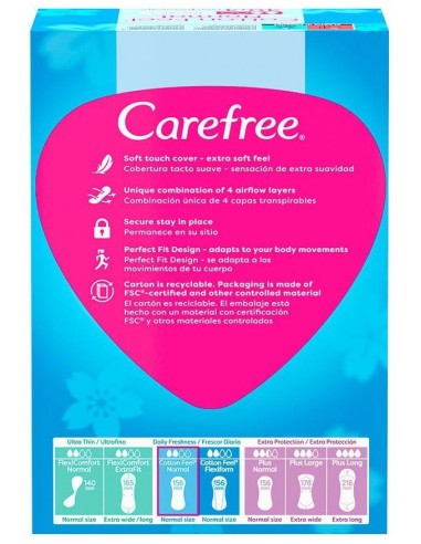Carefree Normal Transpirable 40+4 Unidades Carefree