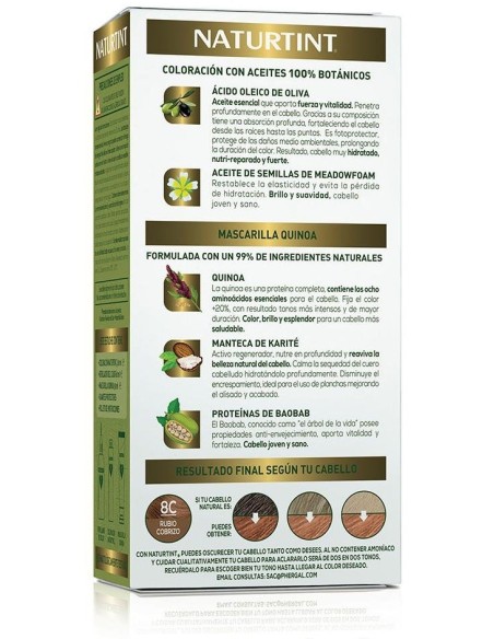 Naturtint Biobased 8C Rubio Cobrizo Naturtint