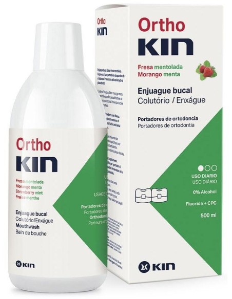 Ortho Kin Fresa Mentol Enjuague 500Ml de Kin
