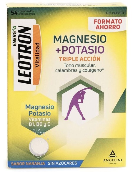 Leotron Magnesio Potasio 54Comp Eferv de Leotron