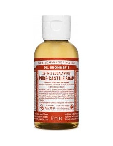 Jabón Líquido Eucalipto Dr. Bronner´s, 60 ml.