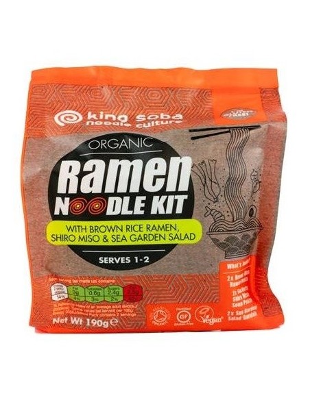 Kit Noodles Ramen Arroz Integral-Miso-Algas 194G de King Soba