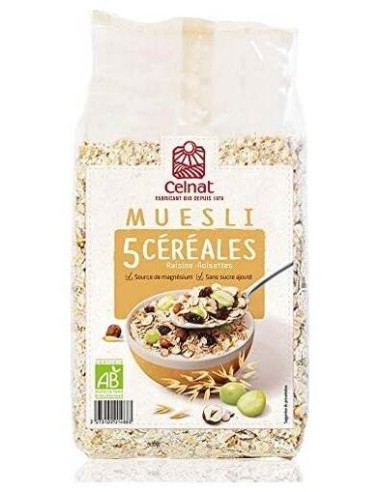 Muesli 5 Cereales 500Gr. Bio de Celnat