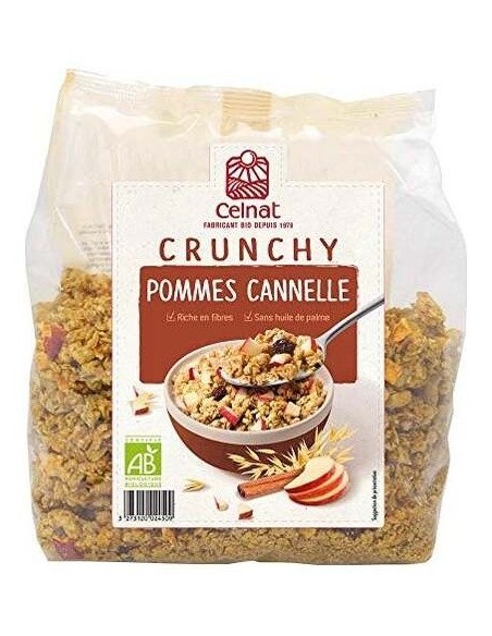 Muesli Crunchy Manzanas Y Canela Bio 500Gr. de Celnat