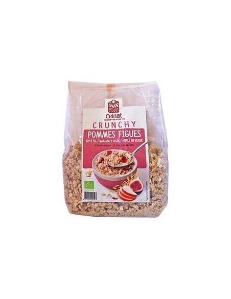Muesli Crunchy Manzana Higos Y Fibras 500Gr. Bio de Celnat