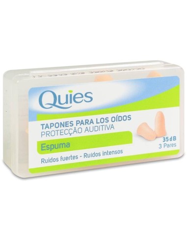 Tapones Espuma Color Carne 6Ud. Quies de Quies