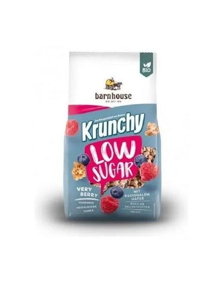 Muesli Krunchy Low Sugar Frutos Rojos 375 Gr Bio de Barnhouse