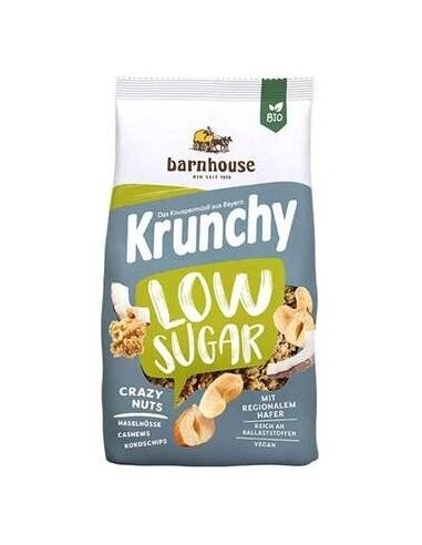 Muesli Krunchy Low Sugar Frutos Secos 375 Grbio de Barnhouse
