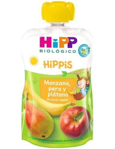 Pouches De Manzana Pera Y Plátano Bio 100 g  de Hipp