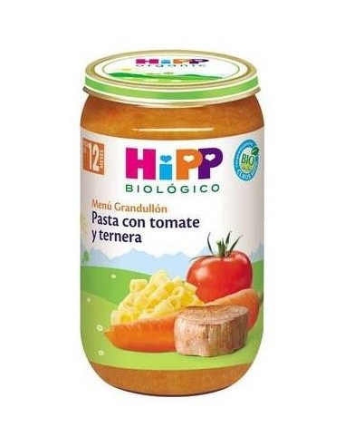 Tarrito De Pasta Con Tomate Y Ternera Bio 220 g  de Hipp
