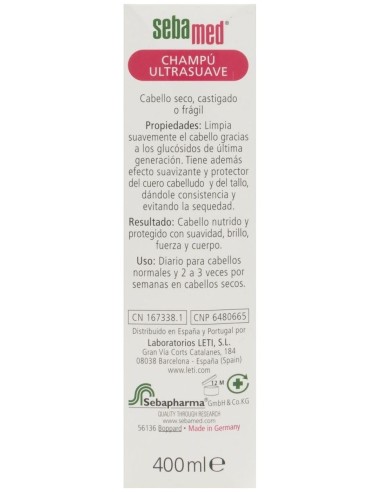 Champu Ultra Suave Cabello Normal-Seco 400Ml. de Sebamed
