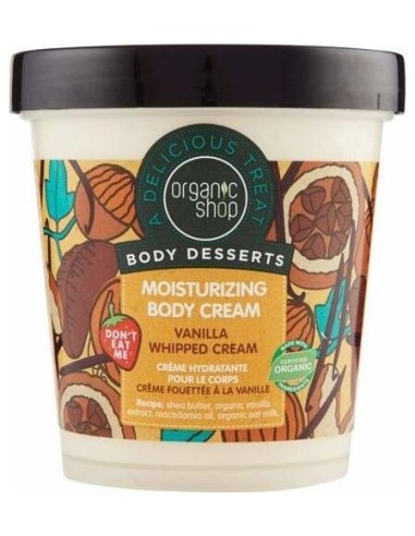 Crema Corporal Hidratante Vainilla 450Ml. de Organic Shop