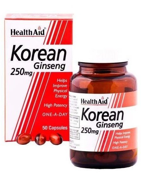 Ginseng Coreano Raiz 50Cap. Health Aid de Health Aid