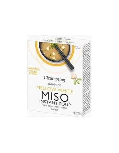 Sopa Miso Blanco/Tofu 4x10 g  de Clearspring