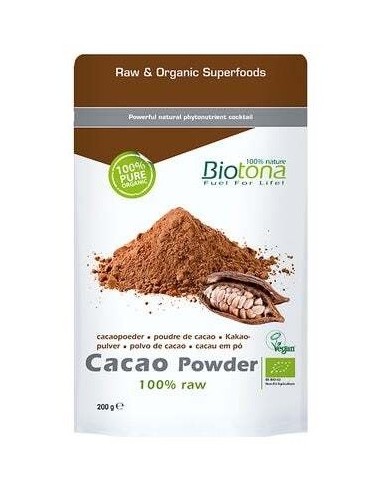 Cacao Raw Powder 200Gr. Bio de Biotona