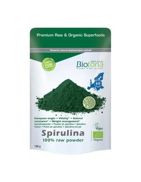 Spirulina Raw 150Gr. Bio Vegan de Biotona