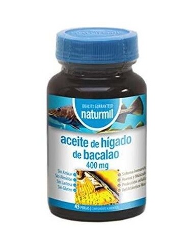 Aceite De Hígado De Bacalao 400 Mg Perlas 45 Capsulas De Dietmed