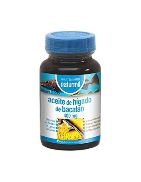 Aceite De Hígado De Bacalao 400 Mg Perlas 45 Capsulas De Dietmed
