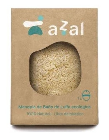 Manopla De Baño De Luffa Eco Ovalada Con Asa de Azal