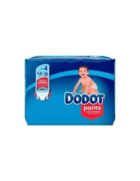 Dodot Pañal Inf Pants T4 9-15 Kg 33 Un de Dodot