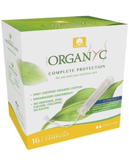 Tampones Regular Con Aplicador Compact 16Ud. de Organyc