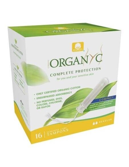 Tampones Regular Con Aplicador Compact 16Ud. de Organyc
