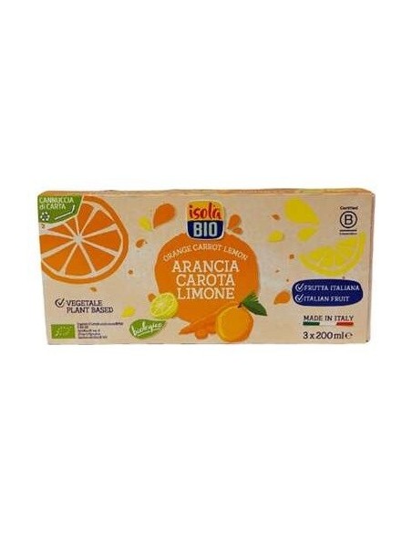 Zumo De Naranja Zanahoria Y Limon 3Udsx200Ml. Bio de Isola