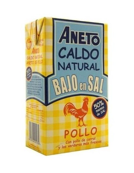 Caldo De Pollo Bajo En Sal 1L. de Aneto