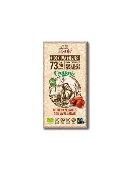 Chocolate Negro 73% Con Avellanas 150G Eco Sg Vega de Chocolates Sole