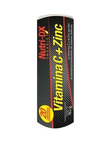 Vitamina C + Zinc Efervescente 20 Tabletas de Ynsadiet