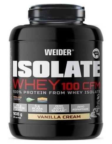 Weider Isolate Whey 100 Cfm Vainilla 908Gr. de Weider