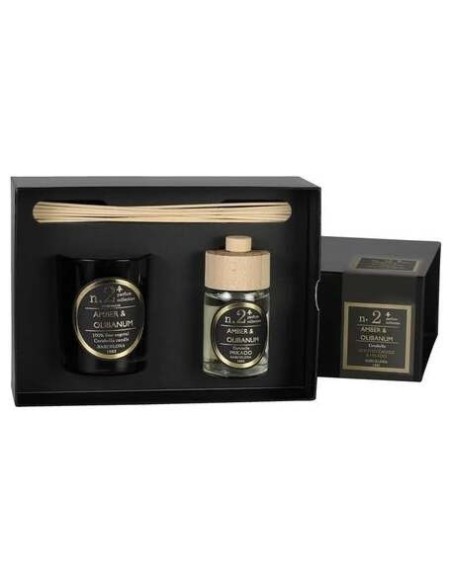 Setperf2 Vela+Mikado Amber-Olibanum 23X16,6X8X3Cm. de Cerabella