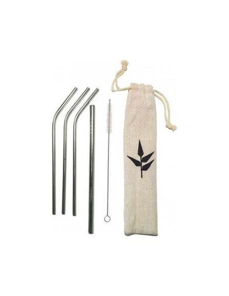 Banbu Set Pajitas De Bambu+Limpiador 4Uds. de Banbu