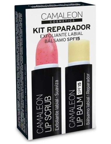 Camaleon Kit Reparador Labial+Exfoliante Fresa. de Camaleon Cosmetics