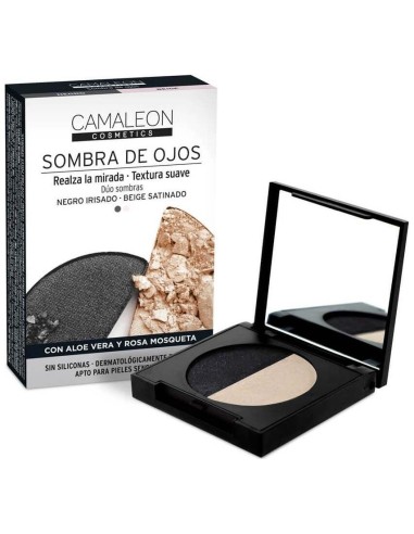Camaleon Sombra De Ojos Duo Negro-Beige de Camaleon Cosmetics