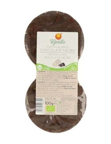 Tortitas De  Arroz Con Chocolate Negro 100Gr. Bio de Vegetalia
