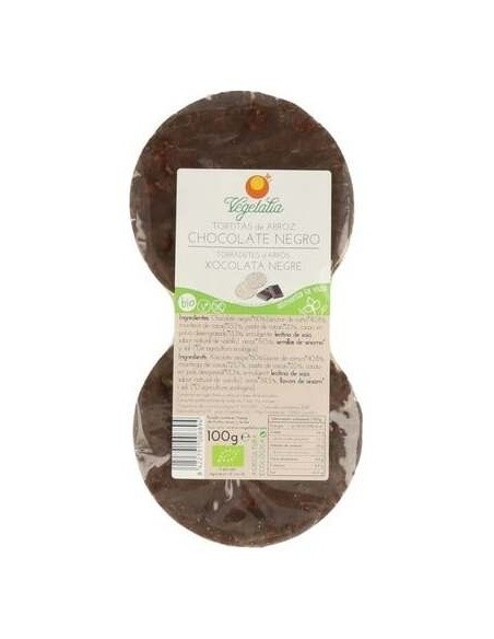 Tortitas De  Arroz Con Chocolate Negro 100Gr. Bio de Vegetalia