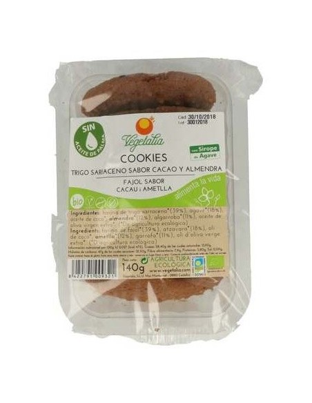 Galletas Trigo Sarraceno Algarroba Y Almendra 140G Bio de Vegetalia