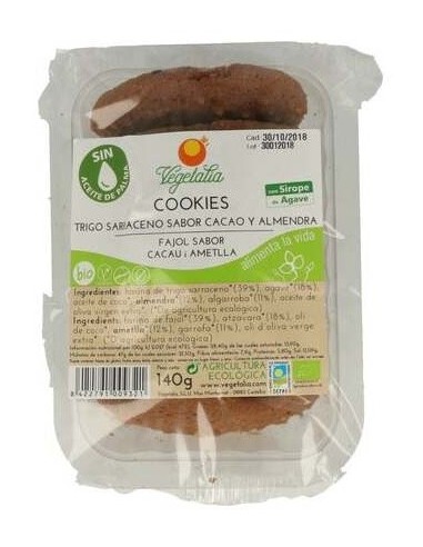 Galletas Trigo Sarraceno Cacao Y Almendra 140G Bio de Vegetalia