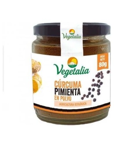 Curcuma+Pimienta Negra Polvo 80Gr. Bio de Vegetalia