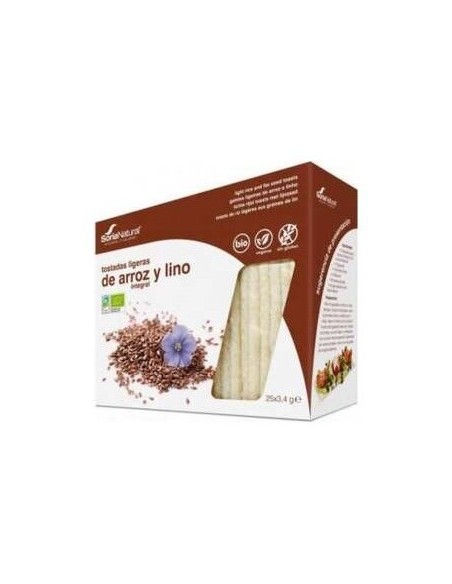 Tostadas De Arroz Integral Y Lino 85Gr. Bio de Soria Natural