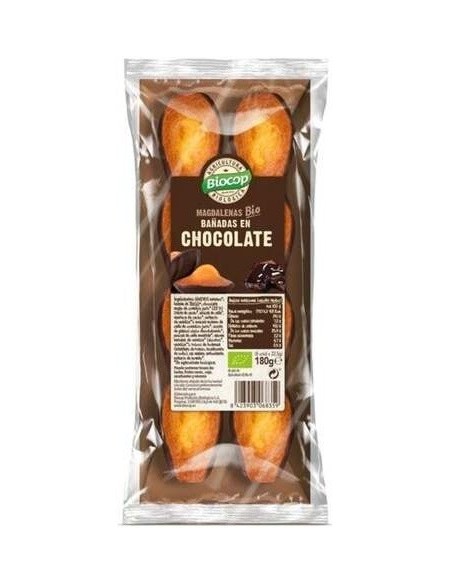 Madalenas Bañadas Choco Negro 180Gr. Bio de Biocop