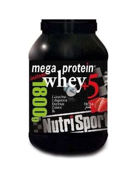 Mega Protein 5 Whey Fresa 900Gr. de Nutrisport
