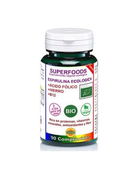 Espirulina + Ac. Folico Superalimentos Bio 90Comp. de Robis