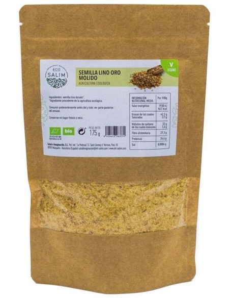 Semillas De Lino Oro Molido 175Gr. Bio Vegan de Eco Salim