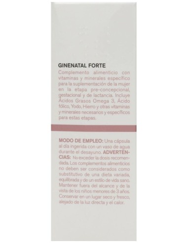 Ginenatal Forte 30Cap. de Rilastil